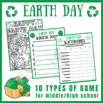 Preview of Earth day independent reading Activities Unit Sub Plans crafts Early finishers