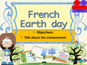 Preview of French Earth day the environment interactive activities and videos