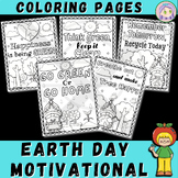 Earth day motivational coloring pages, positive affirmations