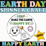 Earth Day Craft Happy Earth Coloring Spinner, spinner temp