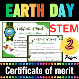 Earth day Craft | Editable Certificate of merit - I Am an Ecohero