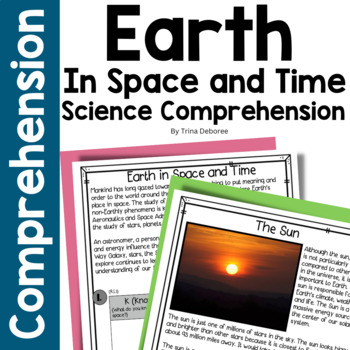 Preview of Earth in Space and Time: Science Reading Comprehension Passages & Questions 3rd