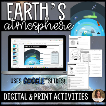 Preview of Earth's Atmosphere Activities - Google Slides™ and Print