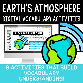 Preview of Earth's Atmosphere | Layers of the Atmosphere | Digital Vocabulary Activities 