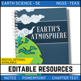Earth's Atmosphere Notes, PowerPoint, and Test