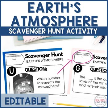 Preview of Earth's Atmosphere Scavenger Hunt Activity