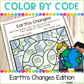 Preview of Earth's Changes Color by Code