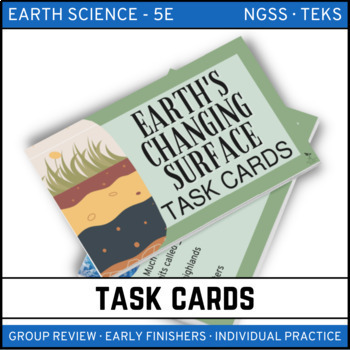 Preview of Earth's Changing Surface Task Cards
