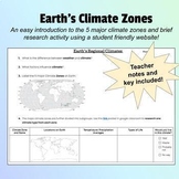 Earth's Climate Zones - mini research activity 