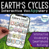 Earth's Cycles Interactive VocAPPulary - Vocabulary App Activity