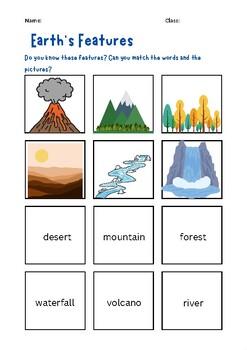 Preview of Earth's Features: volcanoes and Mountains