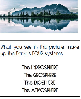 Preview of Science Lesson Simplified for Special Education- Earth's Systems