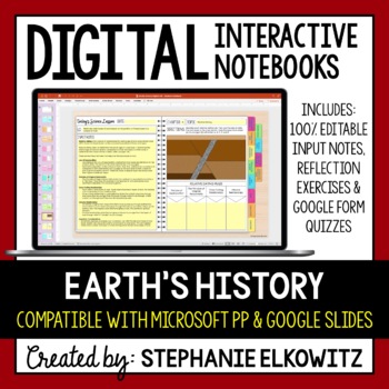 Preview of Earth's History Digital Interactive Notebook | Google Slides & Microsoft PP