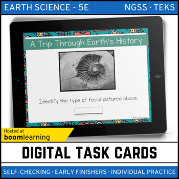 Preview of Earth's History Digital Task Cards - Boom Cards