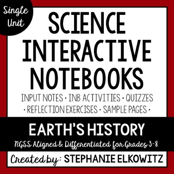 Preview of Earth's History Interactive Notebook Unit | Editable Notes