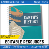 Earth's History Notes, PowerPoint, and Test
