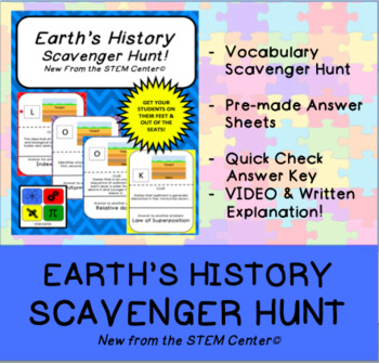Preview of Earth's History Scavenger Hunt