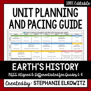 Preview of Earth's History Unit Planning Guide