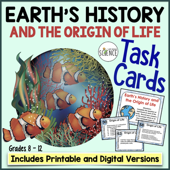 Preview of Earth's History Origin of Life Task Cards