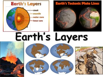 Preview of Earth's Layers Lesson - classroom unit, study guide, state exam prep 2023-2024