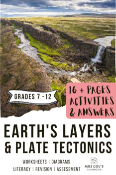 Preview of Earth's Layers & Plate Tectonics (activities & answers) Earth Science Geography