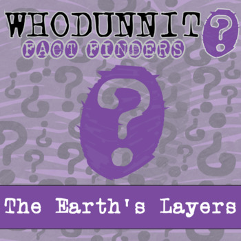 Preview of Earth's Layers Whodunnit Activity - Printable & Digital Game Options