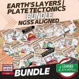 Earth's Layers and Plate Tectonics Earth Science Bundle, P