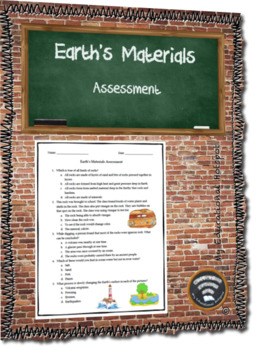 Preview of Earth's Material Assessment