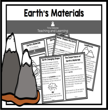 Preview of Earth's Materials: 2nd Grade Decodable Readers : A Science Reader