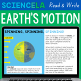 Earth's Motion Reading Comprehension Passages & Writing | 