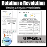 Earth's Motion: Rotation and Revolution Worksheet Science 