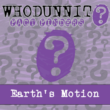 Preview of Earth's Motion Whodunnit Activity - Printable & Digital Game Options