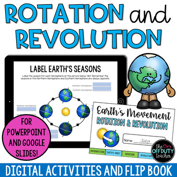 Preview of Earth's Movement - Rotation Revolution Digital Activities and Flip Book Bundle