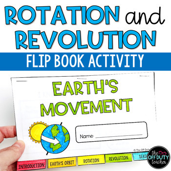 Preview of Earth's Movement - Rotation Revolution Flip Book Activity (Print and Digital)