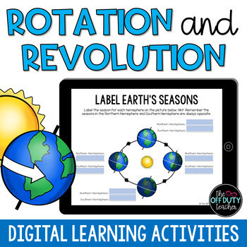 Preview of Earth's Movement - Rotation and Revolution Digital Activities (Google Slides)