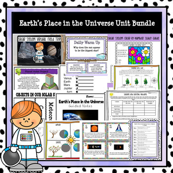 Preview of Earth's Place In the Universe Bundle *NGSS Aligned* Solar System 5th Grade