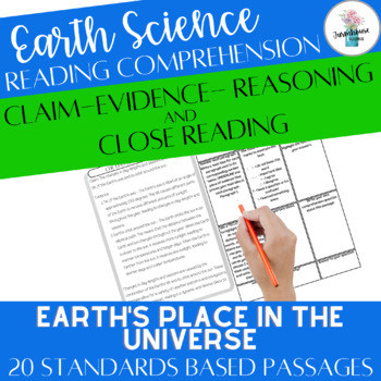 Preview of Earth's Place in the Universe Reading Comprehension CER & Close Reading