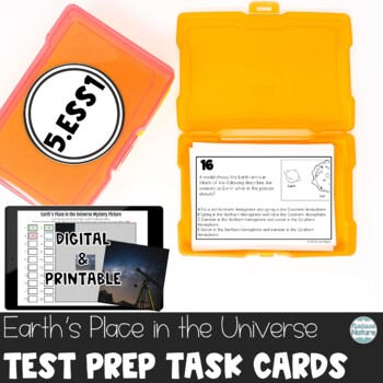 Preview of Earth’s Place in the Universe - Science Test Review Task Cards 5.ESS1 - TNReady