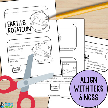 Earth's Rotation Flipbook | Day & Night Cycle, Apparent Motion, Shadows  Booklet