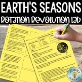 Earth's Rotation Revolution and Causes of Seasons Lab Activity