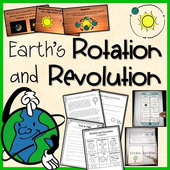 Preview of Earth's Rotation and Revolution Pack Printables, PowerPoint - Distance Learning