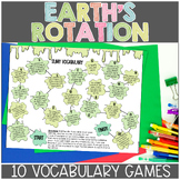 Earth's Rotation and Revolution Science Vocabulary Games Centers