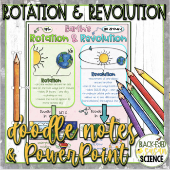 Earth's Rotation and Revolution Doodle Notes & Quiz + PowerPoint