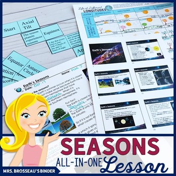 Preview of Earth's Seasons ALL-IN-ONE Lesson | Astronomy Seasons Lesson