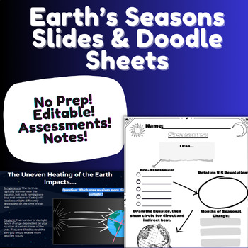 Preview of Earth's Seasons Slides and Doodle Sheets!