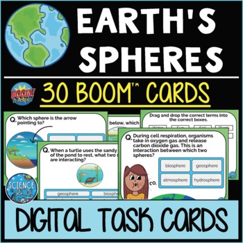 Preview of Earth's Spheres Boom Cards