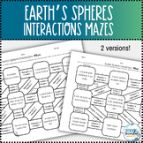 Earth’s Spheres Interactions Maze Worksheets