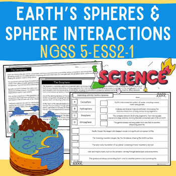 Preview of Earth's Spheres & Sphere Interaction NGSS 5-ESS2-1 Reading Worksheets & Projects