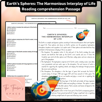 Preview of Earth's Spheres: The Harmonious Interplay of Life Reading Comprehension Passage