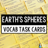 Earth's Spheres Vocabulary Task Cards | 5th Grade NGSS Ear